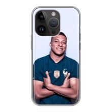 Чохол (TPU) з Футболістом на iPhone 14 Pro (Мбаппешичка)
