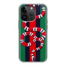 Чехлы ГУЧЧИ для Айфон 14 Про (AlphaPrint) (Gucci змия)