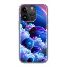Чохли КОСМОС  на iPhone 14 Pro (Сині планети)