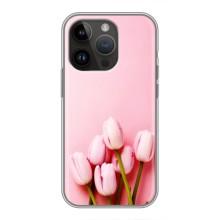 Чохли з картинкою (Тюльпани) на Айфон 14 Про (Рожеві тюльпани)