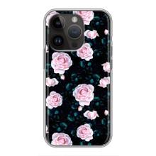 Чохли з принтом Троянд для iPhone 14 Pro (Чайні троянди)
