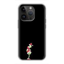 Чохол  ГРІНЧ для Айфон 14 Про (Грінч на чорному)