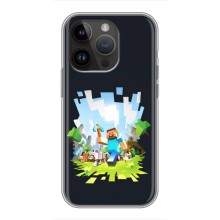 Чохол Майнкрафт на iPhone 14 Pro (AlphaPrint) Minecraft (персонажі Minecraft)