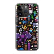 Чохол майнкрафт для iPhone 14 Pro (Усі персонажі)