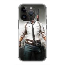Чохол з картинкою "Герой Pubg" на iPhone 14 Pro (Пабг)