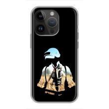 Чохол з картинкою "Герой Pubg" на iPhone 14 Pro (Пубг мен)