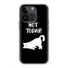 Бампер з зображенням Котиків для Айфон 14 Про (Not Today)