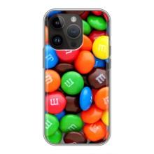 Чохол з зображенням смачної їжі для iPhone 14 Pro (Різнокольорові M&M'S)