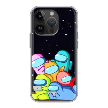 Чехол Амонг Ас для iPhone 14 Pro (AlphaPrint) (Скины в космосе)