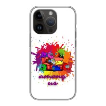 Чехол Амонг Ас для iPhone 14 Pro (AlphaPrint) (Яркий АмонгАс)