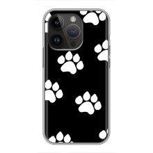 Бампер для iPhone 14 Pro с картинкой "Песики" (Следы собак)