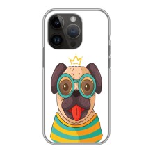 Бампер для iPhone 14 Pro с картинкой "Песики" (Собака Король)