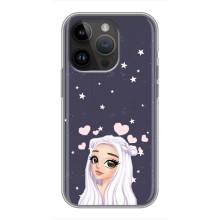 Чохол Стильні дівчата на iPhone 14 Pro (Дівчина та серця)