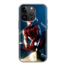 Чохол Супергерой Людина Павук на iPhone 14 Pro (Павук на домі)