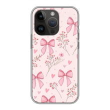 Чехол банты для iPhone 14 Pro – Банты с цветами