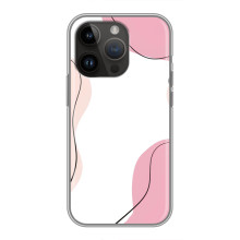 Чехол цветочный дизайн для iPhone 14 Pro – Розовый фон