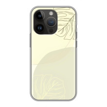 Чехол цветочный дизайн для iPhone 14 Pro – Зелёный фон