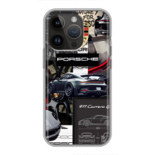 Чохол з авто Порше для iPhone 14 Pro – Колаж Порше