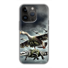 Чехол с мемами тралалело тралала для iPhone 14 Pro – Гусини и крокодило