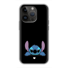 Чохол з принтом Стіч на iPhone 14 Pro (Стіч на чорному)
