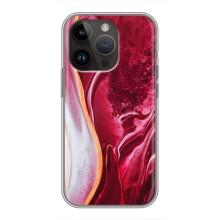 Чохли з тематикою "Мрамор" на Айфон 14 Про (Червоний мрамор)