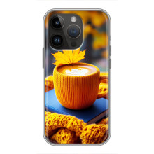 Чехол с уникальным дизайном «Осень с кофе» для iPhone 14 Pro – Кофе с жёлтым
