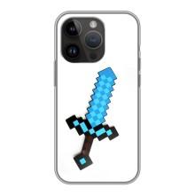 Чохли для iPhone 14 Pro (Персонажі МайнКрафт) (Меч)