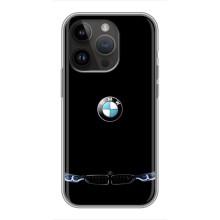 Силіконовий бампер з картинкою машини на iPhone 14 Pro (Чорний BMW)