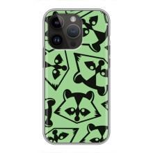 Силіконовий Чохол з Энотами  на iPhone 14 Pro (Мордочки Єнота)