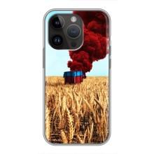 Чохол (TPU) з картинкою "Лого Пабг" на Айфон 14 Про (Дроп)