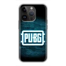Чохол (TPU) з картинкою "Лого Пабг" на Айфон 14 Про (Лого PUBG)