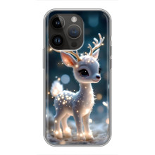 Яскравий чохол для iPhone 14 Pro з Зимові Оленята – Блискуче оленятко