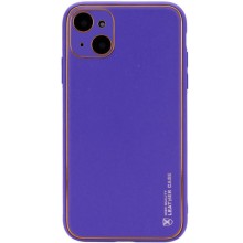 Кожаный чехол Xshield для Apple iPhone 14 (6.1") – Фиолетовый