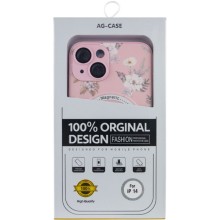 TPU+PC чехол Secret Garden with MagSafe для Apple iPhone 14 (6.1") – Pink