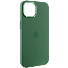 Чехол Silicone Case Metal Buttons (AA) для Apple iPhone 14 (6.1") – Зеленый