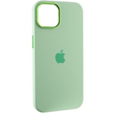 Чехол Silicone Case Metal Buttons (AA) для Apple iPhone 14 (6.1") – Зеленый