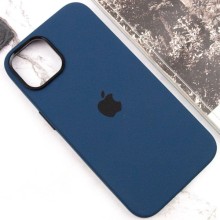 Чехол Silicone Case Metal Buttons (AA) для Apple iPhone 14 (6.1") – Синий