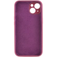 Чехол Silicone Case Full Camera Protective (AA) NO LOGO для Apple iPhone 14 (6.1") – Бордовый