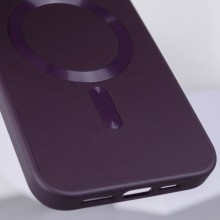 Шкіряний чохол Bonbon Leather Metal Style with MagSafe для Apple iPhone 14 (6.1") – Фіолетовий