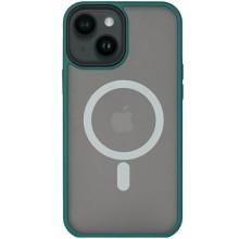 TPU+PC чехол Metal Buttons with MagSafe для Apple iPhone 14 (6.1") – Зеленый