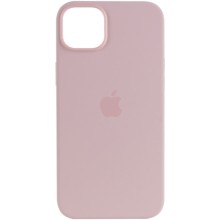 Чохол Silicone case (AAA) full with Magsafe для Apple iPhone 14 (6.1") (Рожевий)