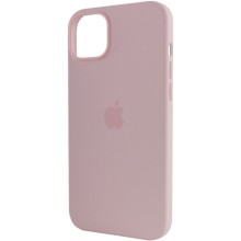 Чохол Silicone case (AAA) full with Magsafe для Apple iPhone 14 (6.1") – Рожевий