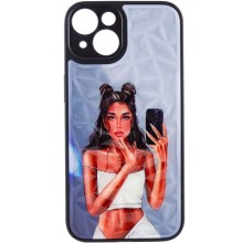 TPU+PC чохол Prisma Ladies для Apple iPhone 14 (6.1") (Bla111111ck in White)