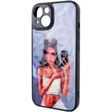 TPU+PC чохол Prisma Ladies для Apple iPhone 14 (6.1") – Bla111111ck in White