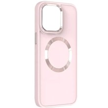 TPU чехол Bonbon Metal Style with MagSafe для Apple iPhone 14 (6.1") (Розовый)