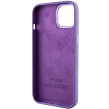 Чехол Silicone Case Metal Buttons (AA) для Apple iPhone 14 (6.1") – Фиолетовый