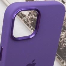 Чехол Silicone Case Metal Buttons (AA) для Apple iPhone 14 (6.1") – Фиолетовый