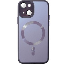 Чехол TPU+Glass Sapphire Midnight with MagSafe для Apple iPhone 14 (6.1") (Фиолетовый)