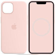 Чехол Silicone case (AAA) full with Magsafe and Animation для Apple iPhone 14 (6.1") (Розовый)