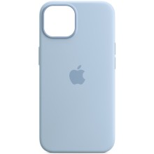 Чохол Silicone case (AAA) full with Magsafe and Animation для Apple iPhone 14 (6.1") – Блакитний